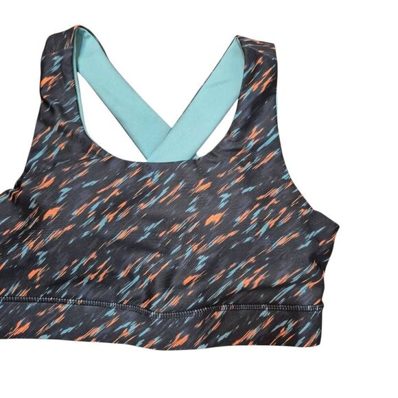 Asics Women's Black, Orange & Turquoise Poly/Spandex Athletic Sports Bra NEW NWT - Picture 5 of 12